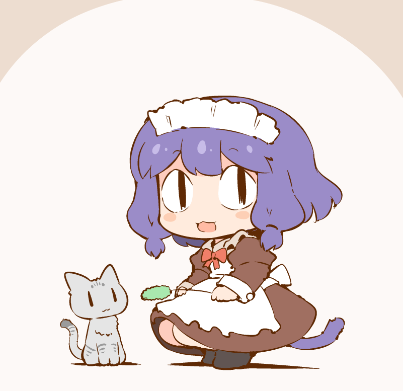 「家政婦はねこ」|はのみどのイラスト