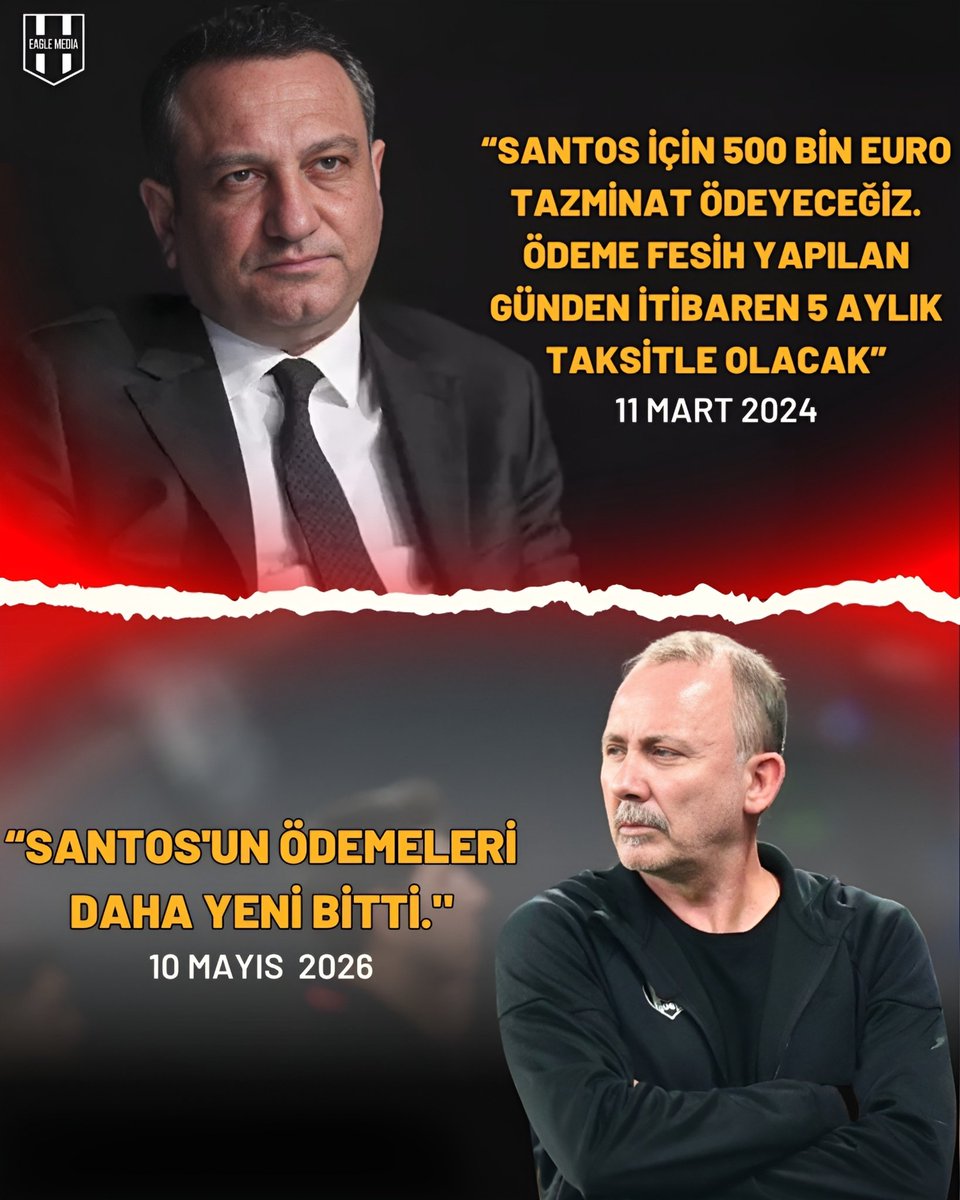Eaglemedia__'s tweet photo. Beşiktaş Eski Genel Sekreteri Kaan Şakul'dan Santos iddialarına cevap:

📲 "Santos meselesine gelince, ben şahsen hocamıza birilerinin bilerek yanlış bilgi verdiğini düşünüyorum. Sargen Hoca pek çok konuda eleştirilebilir ama bizim bildiğimiz Sergen Hoca asla yalan söylemez. Kendi iyiliği için bu yalan bilgiyi ona kim verdiyse dikkat etsin o kişilere. Santos’a kulüp menfaatlerini korumak için 500.000 Euro fesih bedeli koymuştuk ve Mayıs 2024-Ekim 2024 arası 5 taksitte ödenecekti. 1 Ekim 2024 itibariyle de ödendi bitti. Her şey kulüp muhasebe kayıtlarında mevcuttur. İsteyen gider kulübe sorar. Bu maddeyi koymamış olsak yaklaşık 1.5 milyon Euro ödemek zorunda kalacaktık. Konu bu kadar açıktır."