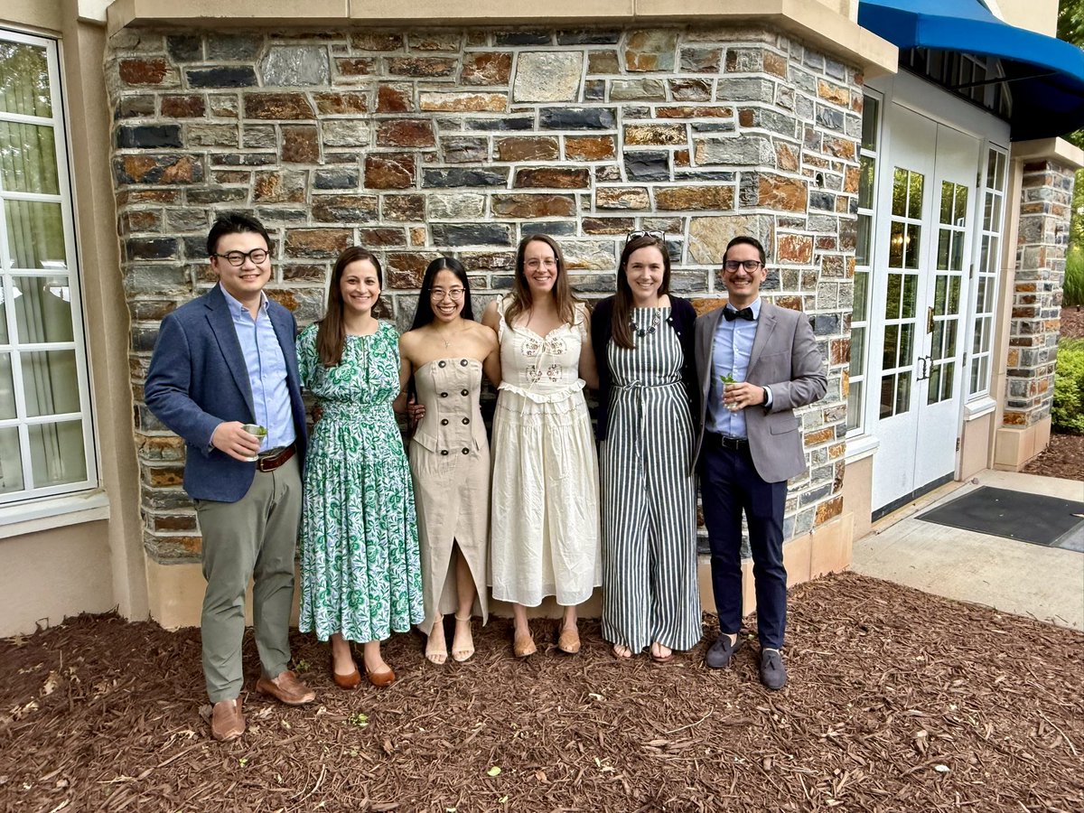 DukeSurgRes's tweet photo. Graduating chief residents, mentorship, and mint juleps 🥂 last month of residency for this crew! @DukeSurgery @DukeSurgOnc @DukeCTSurgery @DukeMIS https://t.co/ECiEzIrCaB