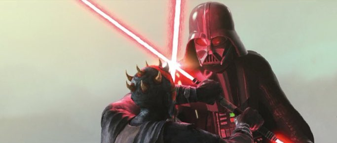 pequeclonsw's tweet photo. Maul: "¿Quién eres?"

Vader: *Recuerdos del atropellamiento con vespino incoming* https://t.co/UADVygMe1D