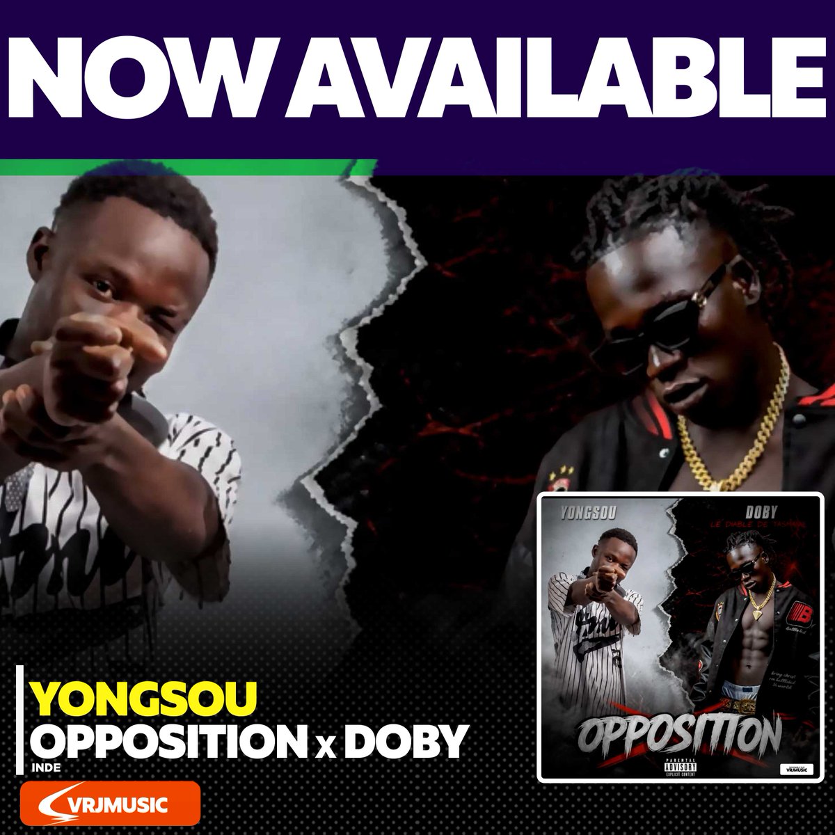 VRJmusic's tweet photo. L'OPPOSITION - 
Yongsou Hadès ft. Dobyofficiel - https://t.co/w39NoLgJvP

#VRJmusicStore #VRJmusic https://t.co/46tLSjtTA1