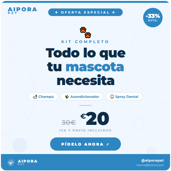 aiporapet's tweet photo. "¡20 perros van a estrenar sonrisa esta semana!
Consigue uno de los 20 kits limitados con 10€ de descuento.
Calidad premium por solo 20€."
Comenta "Oferta Kit", y reserva tu kit.

WhatsApp / Bizum 625355658 https://t.co/VC4rg0bZFK