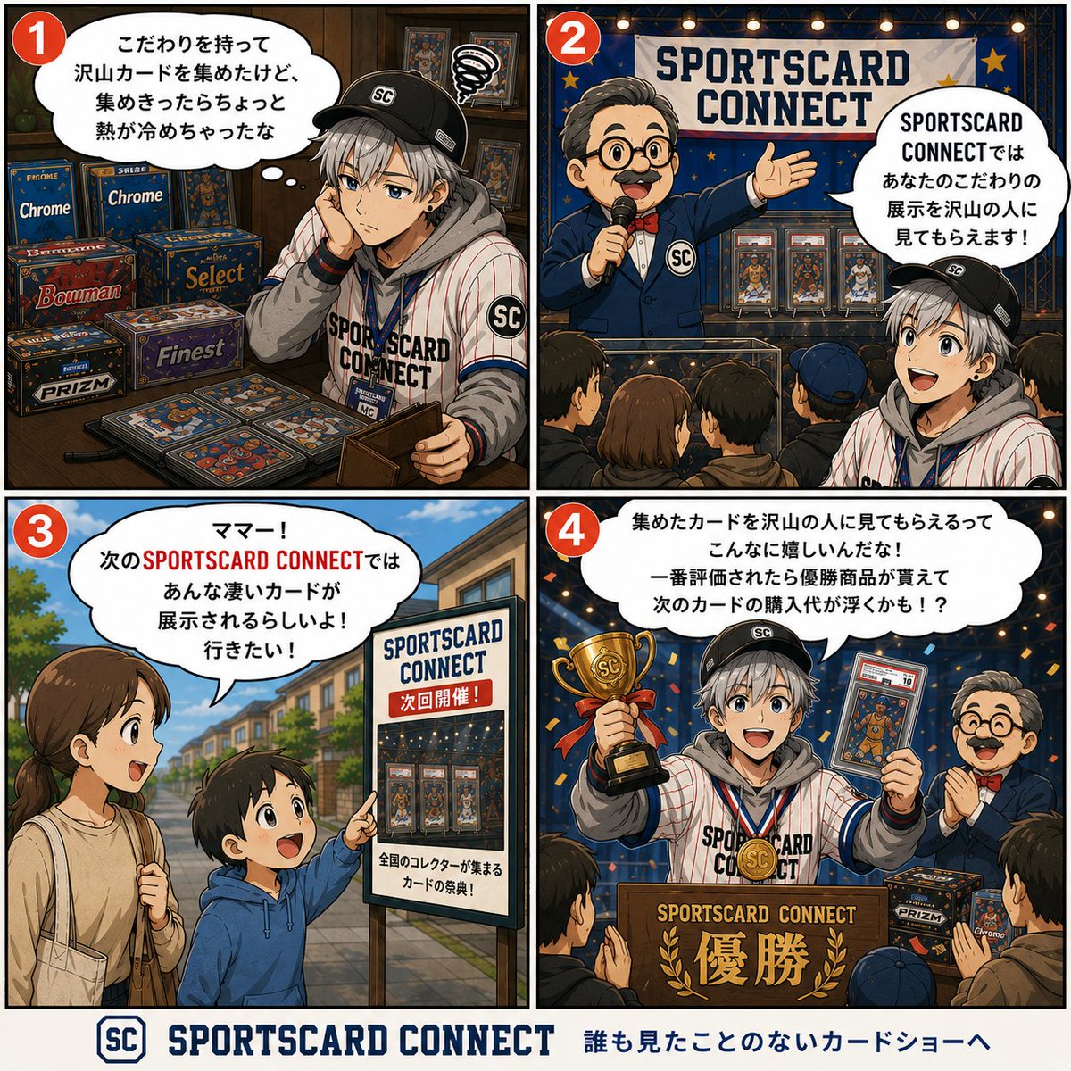 SPORTSCARDC's tweet photo. 【SPORTSCARD CONNECT】
日本最大級のスポーツカードの祭典

コレクションが評価される時代へ✨

#MLB
#サッカー
#NBA
#WWE https://t.co/b2EsxHILTb