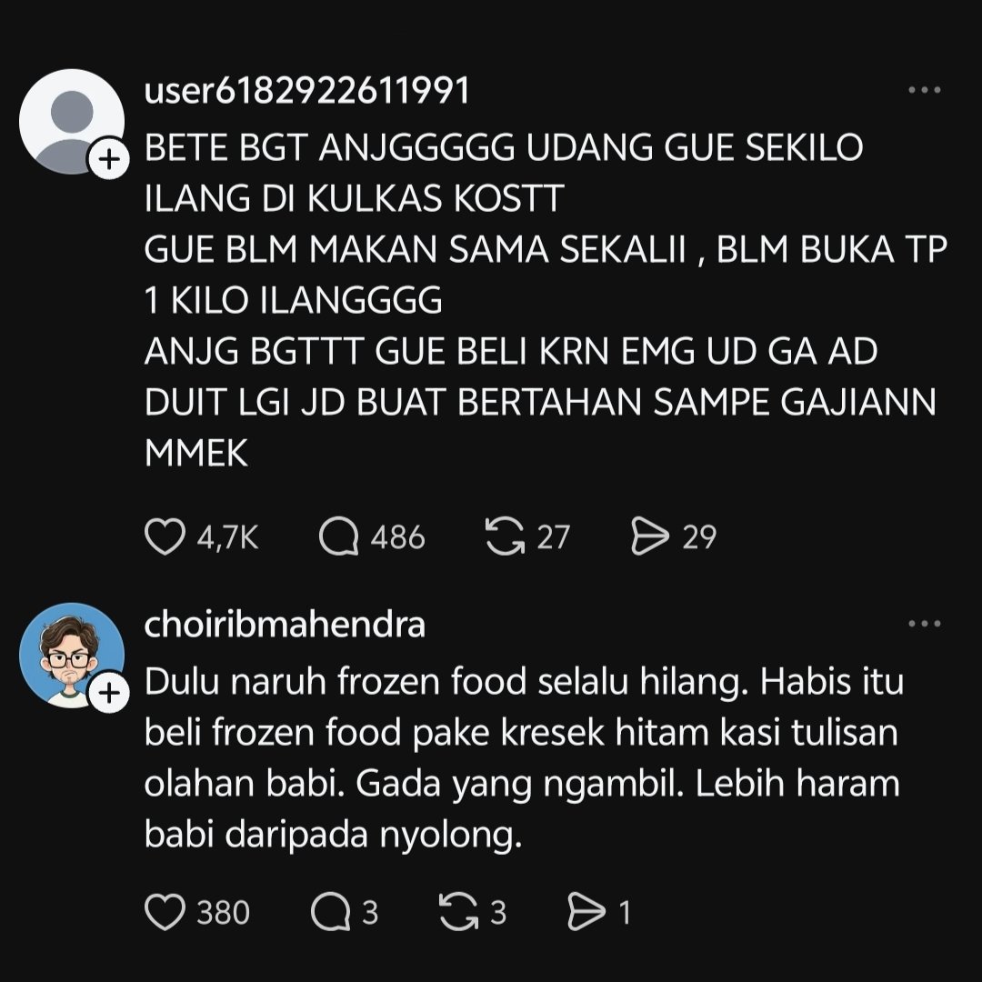 lebih takut makan babi drpd nyolong wkwk