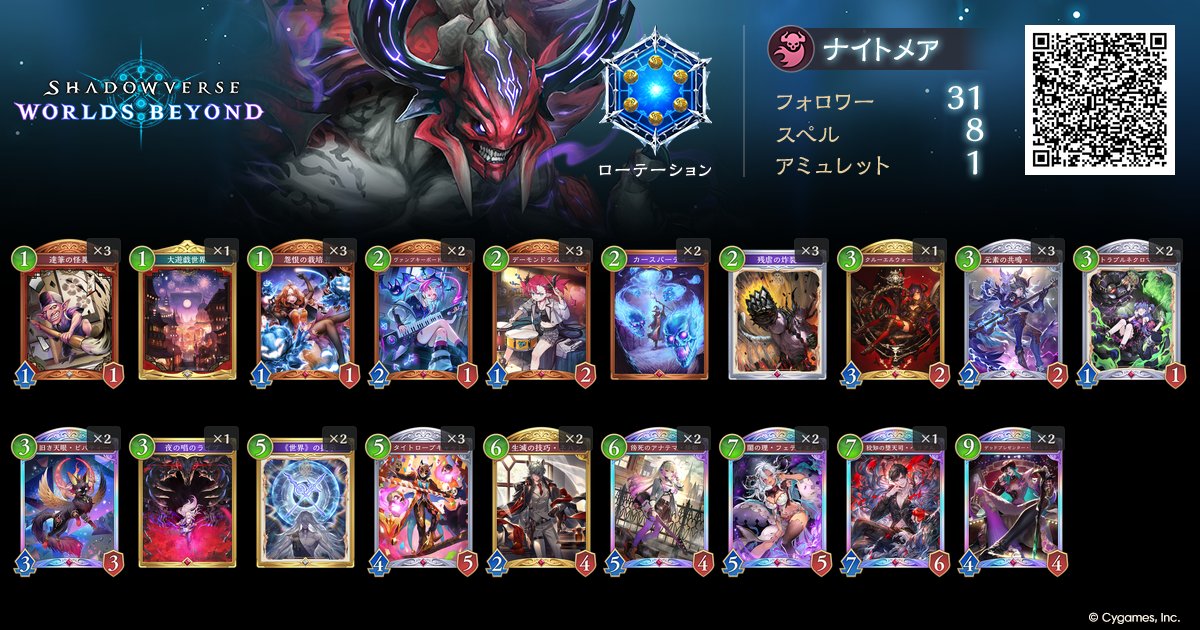 シャドバデッキ 初めて数日のシャドバのデッキはこんな感じです よく分かってないです