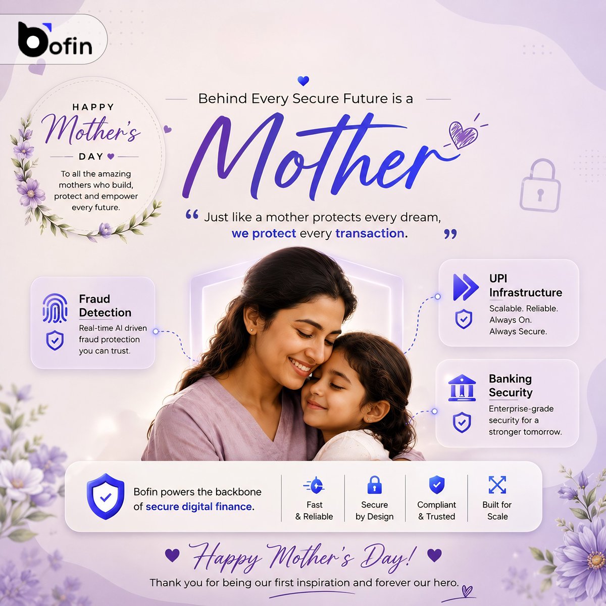 bofintech's tweet photo. Behind every secure future is a Mother. 💜

Just like mothers protect every dream, Bofin protects every transaction. 🔒✨

Happy Mother’s Day to all the incredible moms out there 🌸

🌐 https://t.co/BkjUveho39

#HappyMothersDay #Bofin #Fintech #SecurePayments https://t.co/XLBpwWAvaO