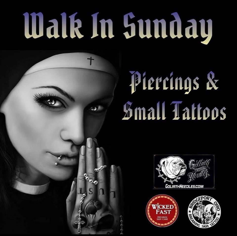 breaking_skin's tweet photo. Walk in tattoos and piercings 11-7pm https://t.co/uhx6Xugh72