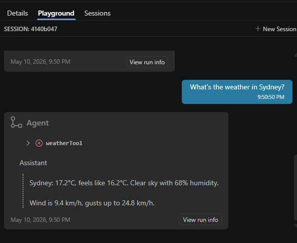 thivy's tweet photo. @jeffhollan look at that! Got @mastra working inside Foundry Hosted Agents! Mastra supports Responses API by default so wasn't too hard to implement it. 

Still need to give it a full try of all Mastra features though. https://t.co/vbOKXJH9Vk