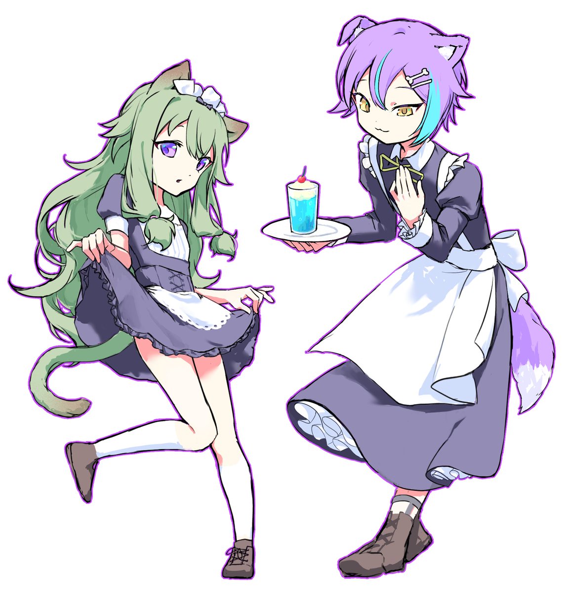 ccmmyykk's tweet photo. #prsk_fa メイドの日🐱🐶 https://t.co/Eq4XoDz9fW