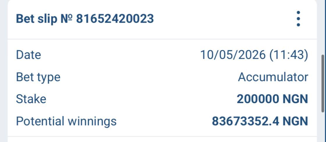 LogikbetX's tweet photo. 417+ ODD ON 1XBET

Booking code: 6UTNS

Register here ⬇️

https://t.co/tWAZYk9ScD
https://t.co/tWAZYk9ScD

PROMOCODE: BIGWIN262

Using PROMOCODE gets 500% bonus on your first deposit for a new acct.. https://t.co/S6vJRUdLsE