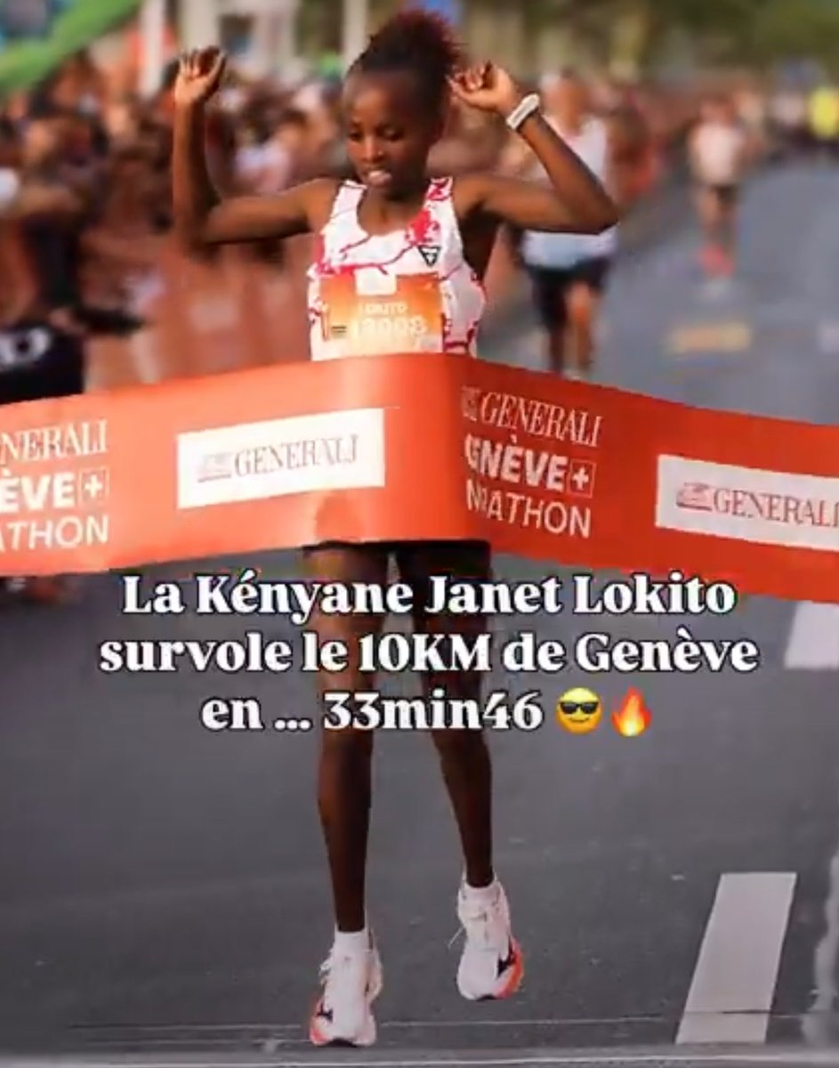 Billionair1w's tweet photo. Kenya's Janet Lokito won the 10km race in a record time of 33 minutes at the Geneva Marathon.

Congratulations Janet Lokito for the exemplary performance and making Kenya proud. https://t.co/4KuTzbrZc0