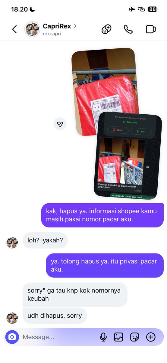 helloscndme's tweet photo. @Kimjenncc @nescasfe kak, kita selesai baik baik di dm ig. kita sudah sepakat dengan keputusan akhir 'kamu akan mengubah nomor yang tercantum di alamat shopee kamu'. harusnya itu menjadi akhir permasalahan ini ya. aku sertakan semua bukti dibawah. kenapa disini redaksi kamu begini? https://t.co/q883L06wtY