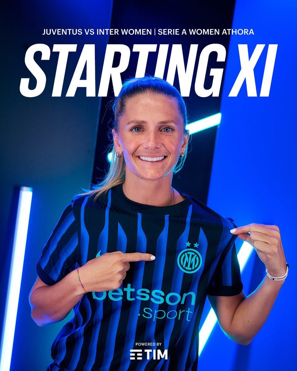 Inter_Women's tweet photo. La nostra formazione per #JuventusInter ✅
@TIM_Official https://t.co/cyF0pYX7Qi