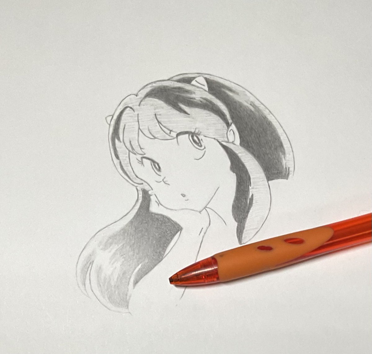 先日のラムちゃんのイラスト沢山の方にみていただきありがとうございました🌱✨
ちょっぴり驚いてます😳🙏✨

うる星やつら、学生だった当時　夢中で見ていました🤭ラムちゃん、今でも大好きです💕

さて、また絵本制作進めていきます🌱

ラムちゃん（模写）もう一枚だけ✏️✨