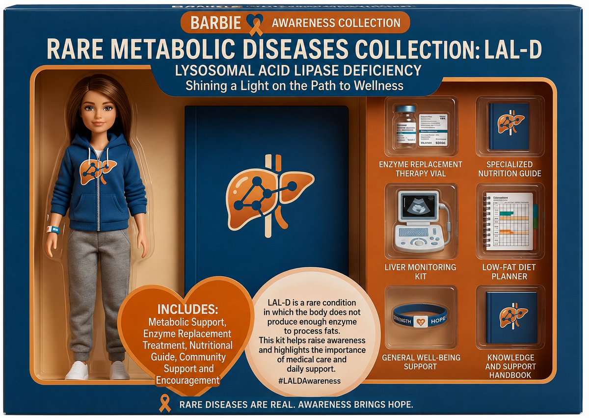 wolman_lald's tweet photo. It’s not just a doll—it represents thousands living with a rare, often invisible disease. 
LAL‑D is serious and underdiagnosed. 
Awareness saves lives: early diagnosis and treatment change everything.
#LALD #RareDisease #EarlyDiagnosis https://t.co/dppB0jUXWs