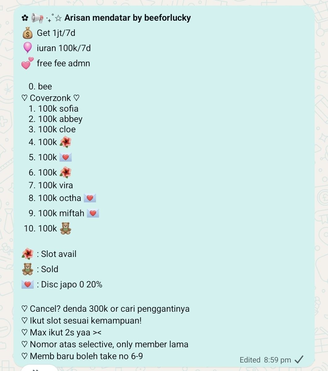 sonia open arisan wa on pinned🍇 tweet media