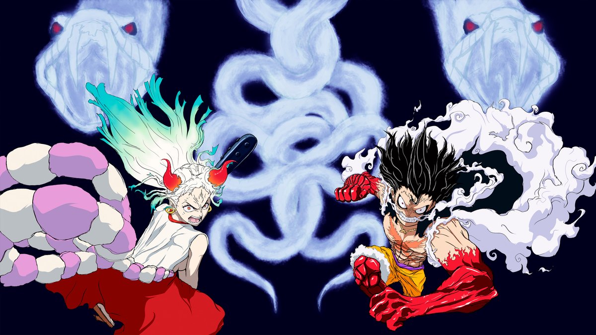 Valhonne's tweet photo. Luffy - Yamato 🐍 #Fanart #Luffy #Yamato #OnePiece https://t.co/h3oCij3rDy