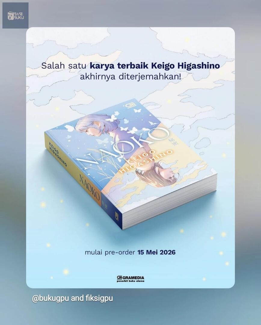 Guys, *buku terjemahan Naoko by Keigo Higashino covernya cantik bgt 🥺🥺❤️