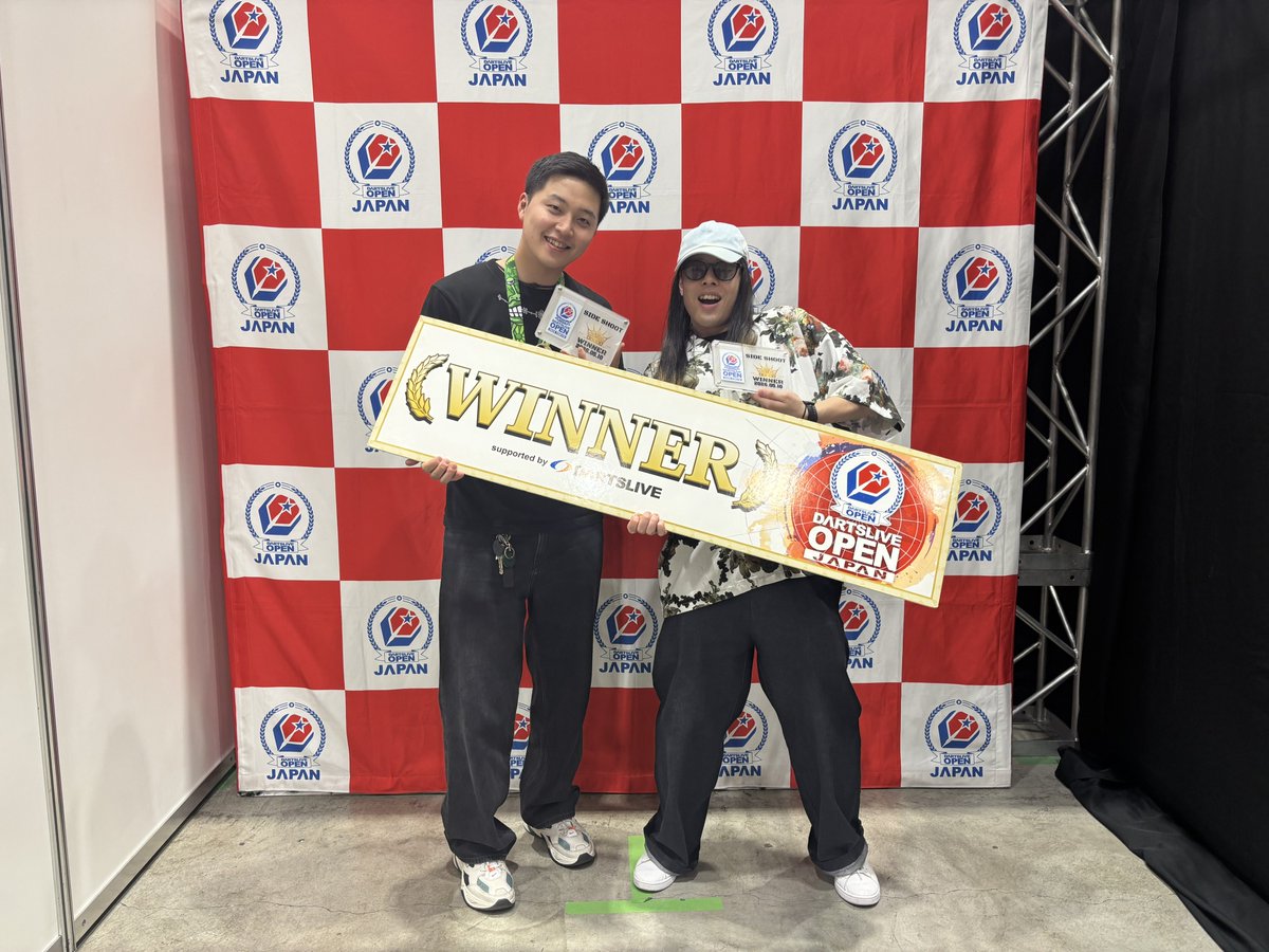 soohei_9's tweet photo. DARTSLIVE OPEN 2026 TOKYO

ダブルスベスト16負け😭
サイドシュートシングルス一回戦負け😭
サイドシュートダブルス優勝🏆

めちゃめちゃ楽しかった🎯 https://t.co/kb0d7QPhsA