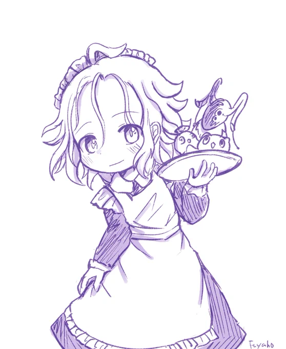 5/10(3735日目/3560連) とくにメイドの日ではなくても描いていた記憶が…