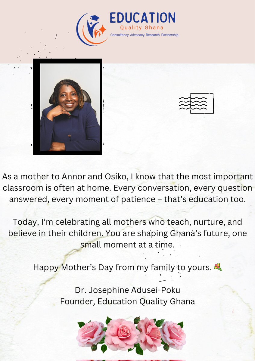 EduQNetwork's tweet photo. Today, EQG celebrates all mothers – the first teachers, the quiet advocates, the relentless builders of futures. You are shaping Ghana's future - Thank you 💕
#educationdeepdivegh #eqgengages #mothersday @jojoodjidja https://t.co/Pl18qu3WxE