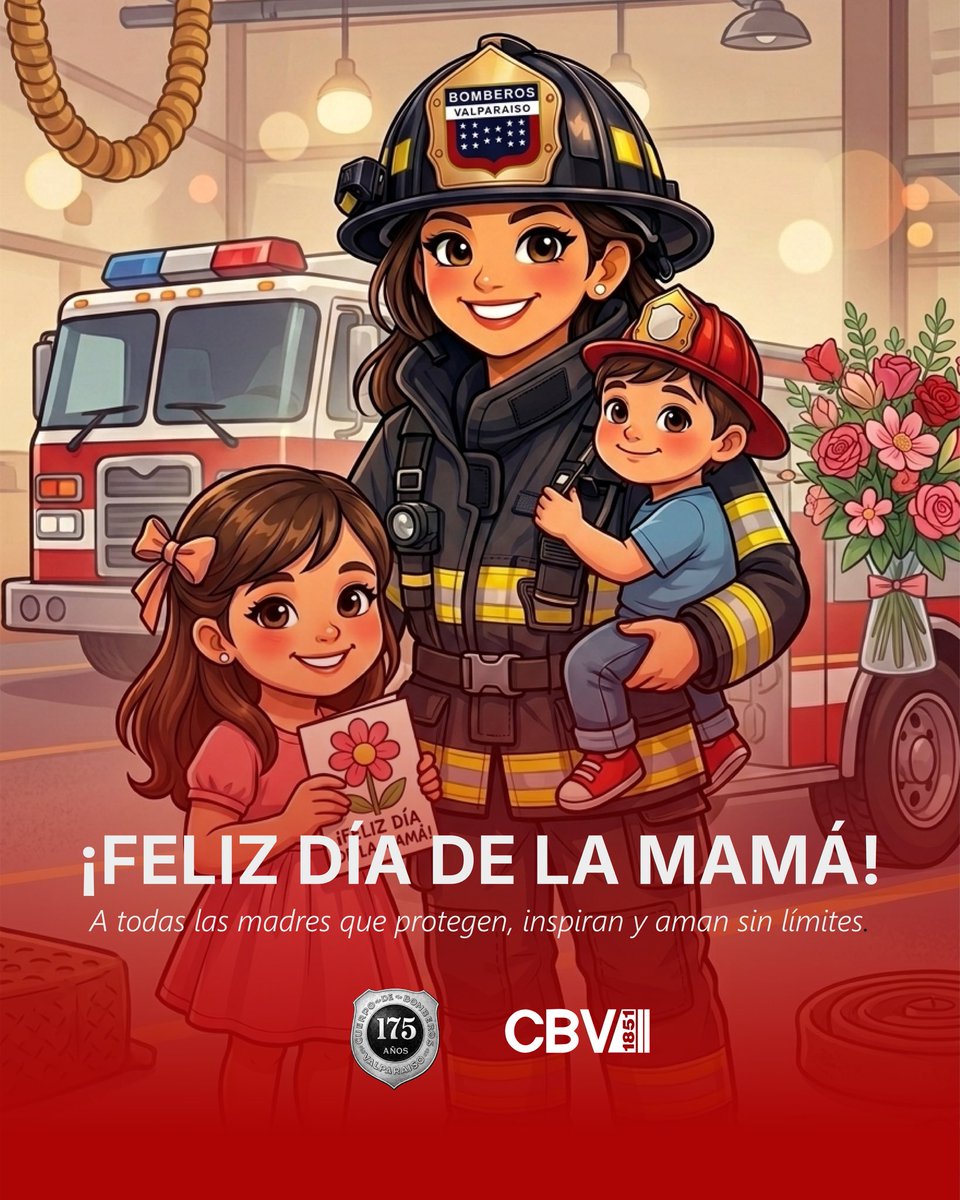 ¡FELIZ DÍA MAMÁ!💐| ¡Ser mamá es estar en servicio permanente! Saludamos a todas aquellas mujeres de nuestra institución -bomberas, operadoras y personal administrativo- y de Valparaíso, que han tenido en sus manos el importante rol de criar. 

instagram.com/p/DYKHRsIkRN7/…
