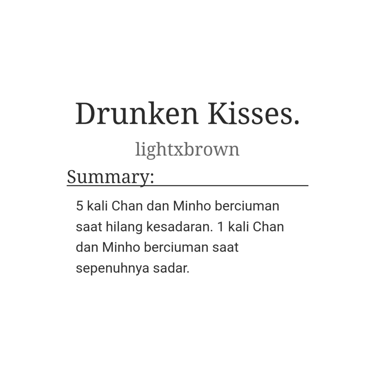 lightxbrown's tweet photo. ✷ drunken kisses.

banginho / minchan / 찬밍 / 🐺🐰 au.

→ complete, 22k
→ https://t.co/e5JUfbifrP https://t.co/EA3jvxjG29