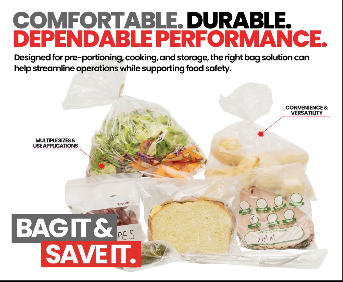 FoodHandler's tweet photo. For pre-portioning, cooking, and storage—bags help reduce contamination risks and simplify cleanup.

📞 800.338.4433 ext. 2
💻 https://t.co/X5tyfhVMg9
Contact a sales rep: https://t.co/3My3V1MhVA https://t.co/GxkVqASL38
