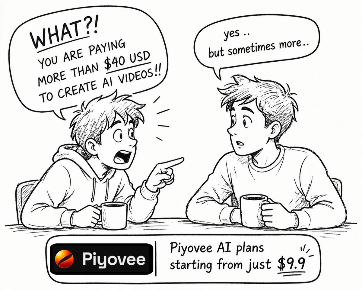 piyoveeai's tweet photo. Why pay for everything when you only need something?
You’re not creating unlimited videos… so why pay for “unlimited”? 🤔 https://t.co/R71xG15Kuh