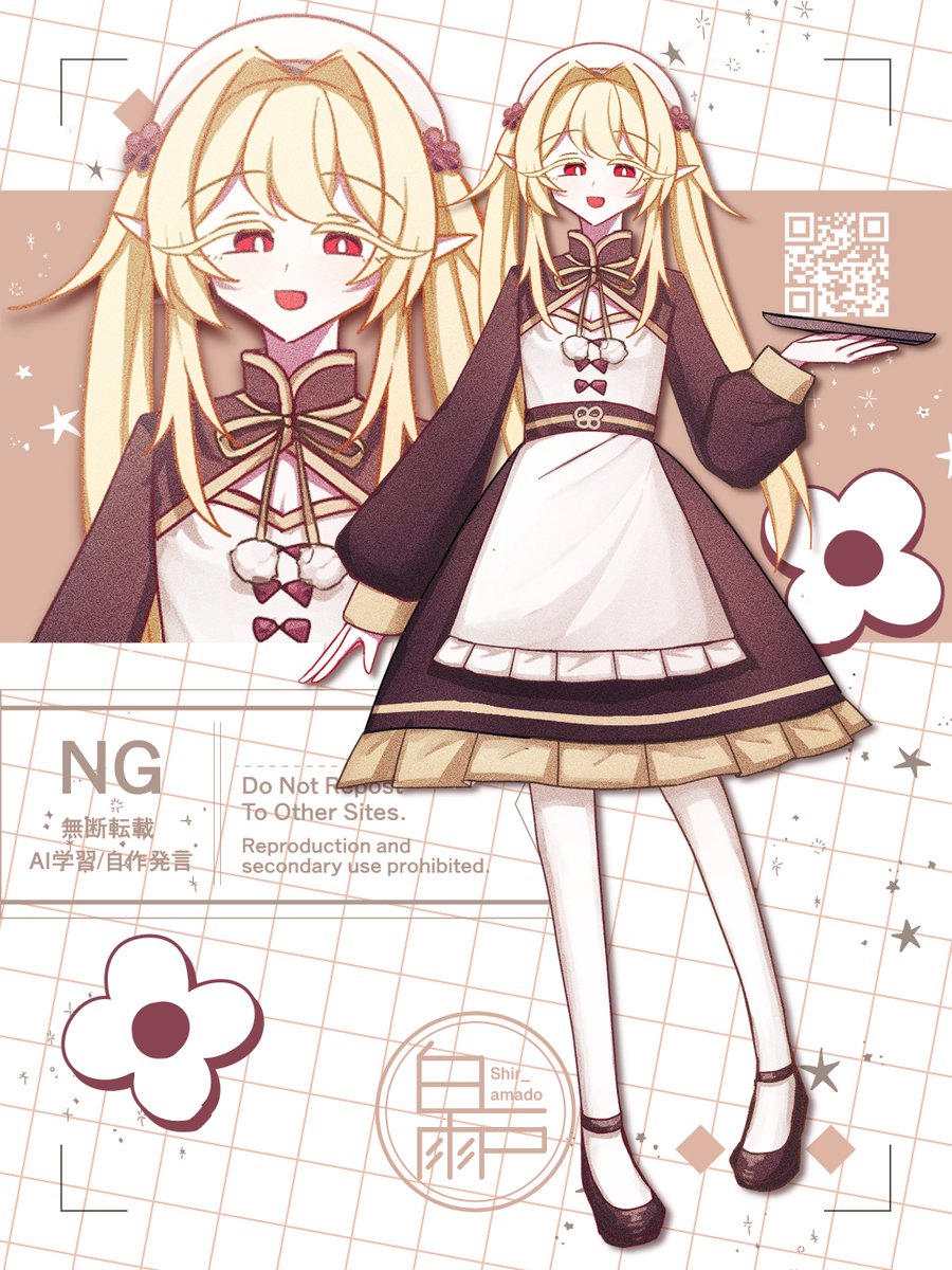 メイドの日だからチャイナ風メイド服着せてた ノリで作った単体