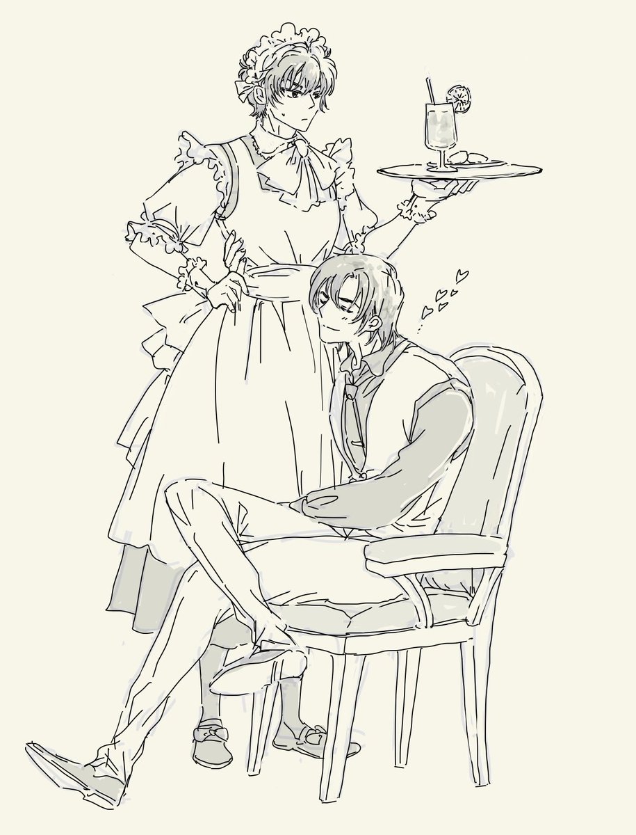 E_GUANA's tweet photo. #HagixMatsu #萩松 

☕️🤵‍♀️Maid-day 2026#2

Thank you for vote!
https://t.co/gMjtDqiMVV https://t.co/lXDibGiY0x