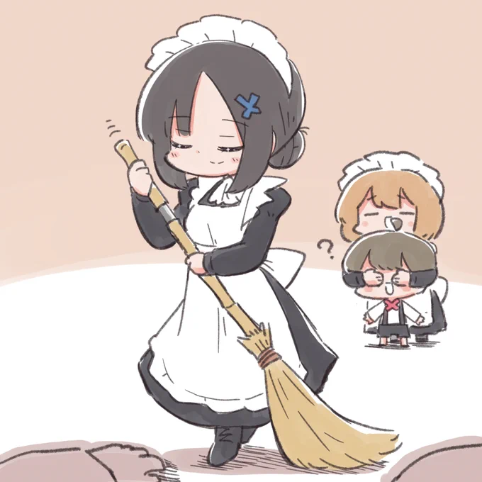 メイドの日、特技おそうじ。