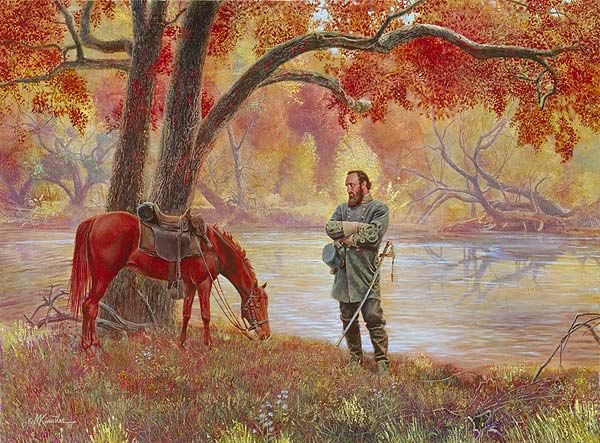 “It is the Lord’s Day; my wish is fulfilled. I have always desired to die on Sunday.”

“Let us cross over the river, and rest under the shade of the trees.”

Thomas Jonathan “Stonewall” Jackson
January 21, 1824 – May 10, 1863

Artwork by Mort Kunstler, Cross Over the River