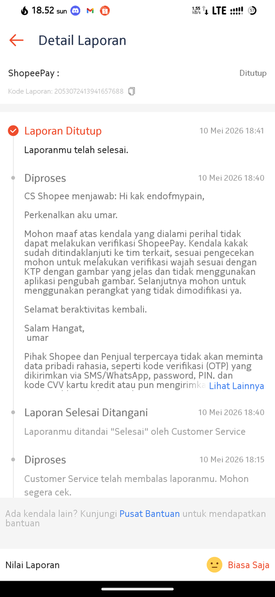 alloffmyhate's tweet photo. @ShopeeCare @MediaKonsumenID coba di nilai sendiri, siapa yang bodoh  saya atau CS @ShopeeID itu sendiri ? ini baru 4 padahal 9 kali saya dapat jawaban yang sama selama 3 hari berturut turut ? bukannya memberi solusi malah dikasih 😌 jawaban template https://t.co/Mgjs0Abdlz
