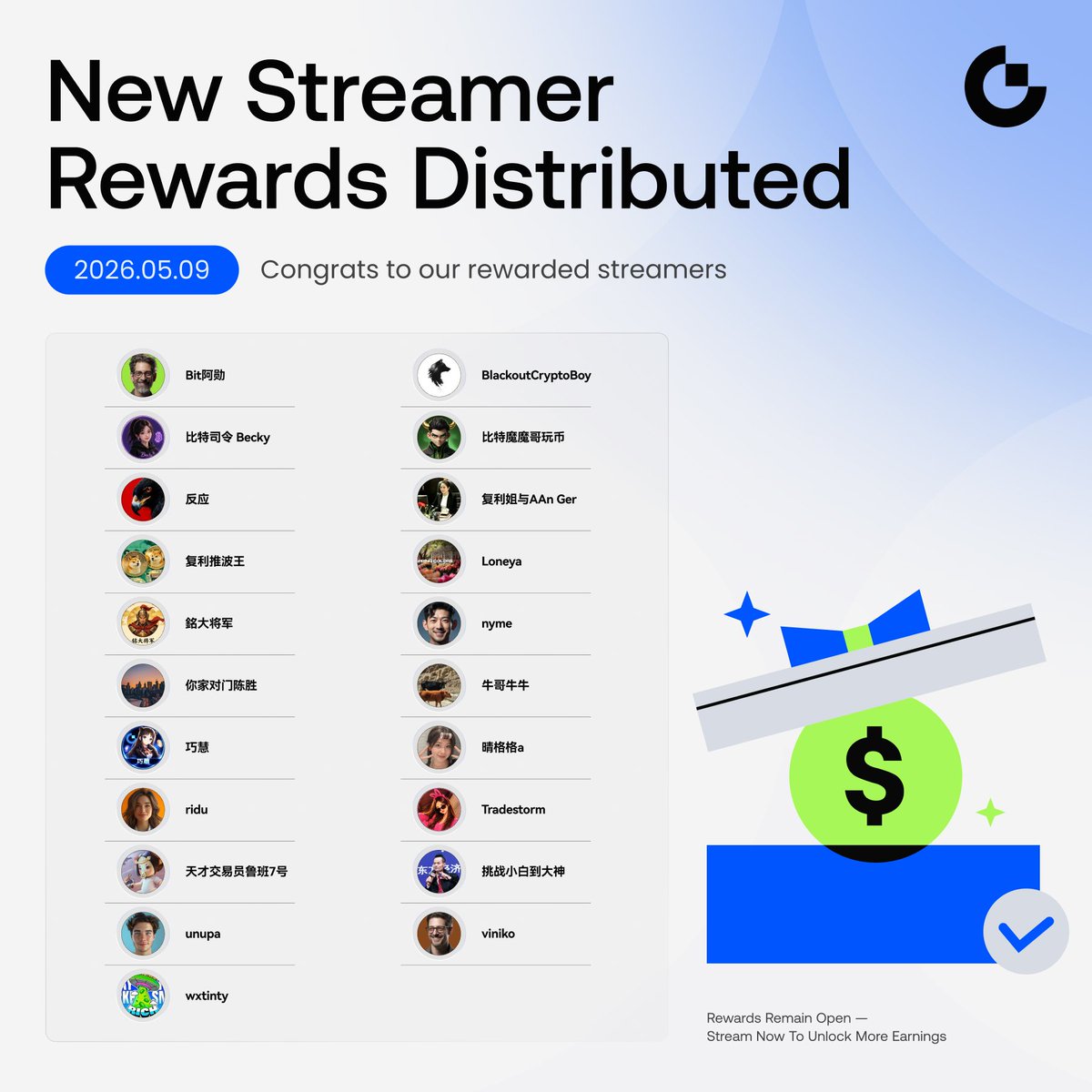 Gate Live | Streamers Wanted tweet media