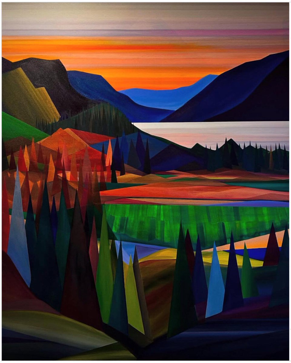 MenschOhneMusil's tweet photo. Rebecca Stenn (born 1968) Orchards, 2024. https://t.co/UhAnECAxKP