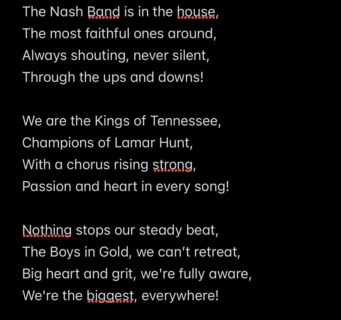 With all due respect, I took the liberty of creating a chant, and I took some influence from South American chants. 

Before y’all say it’s too long, no, it isn’t. We sing songs like this for our teams, and they change the whole game’s atmosphere.

Let me know what you think.