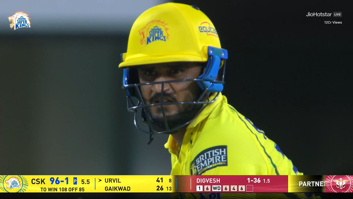 CSK after 4 overs - 47/1.

CSK after 6 overs - 97/1. 🥶