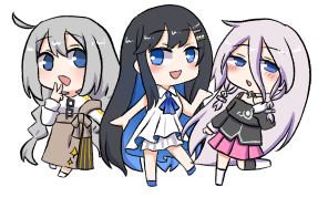 あかりちゃん、ふたばちゃん、IAちゃん描いた