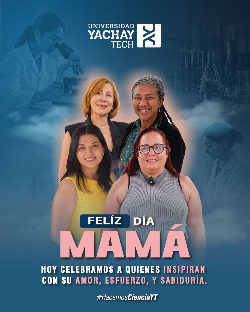 UniYachayTech's tweet photo. 🌷 En este Día de la Madre, rendimos un homenaje a todas las madres que, con amor, esfuerzo y dedicación, inspiran cada día la construcción de un futuro mejor.💙✨

¡Feliz Día de la Madre! 🌸 https://t.co/A6Cilb4T1S
