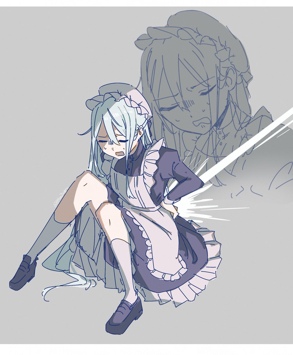 メイドの日なのでメイド服で腰を痛める宵崎奏です