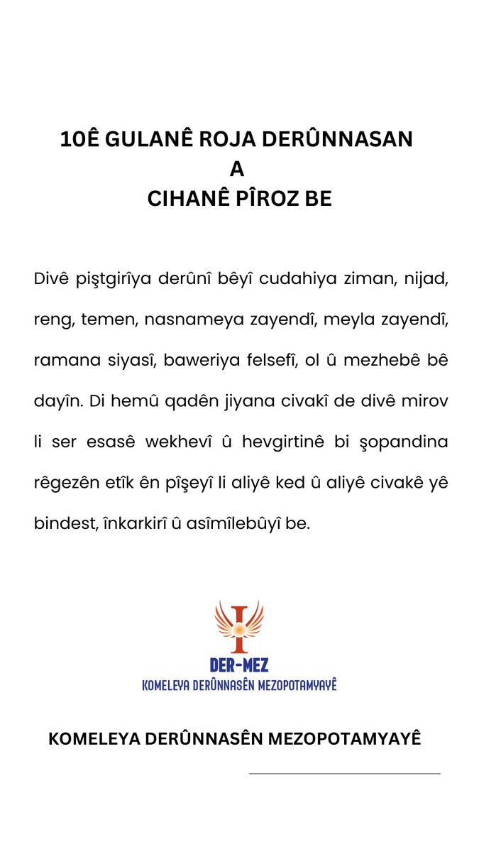 Der_Mez's tweet photo. Roja derûnnasan li hemû hevkarên me pîroz be https://t.co/Gfy1djqbWv