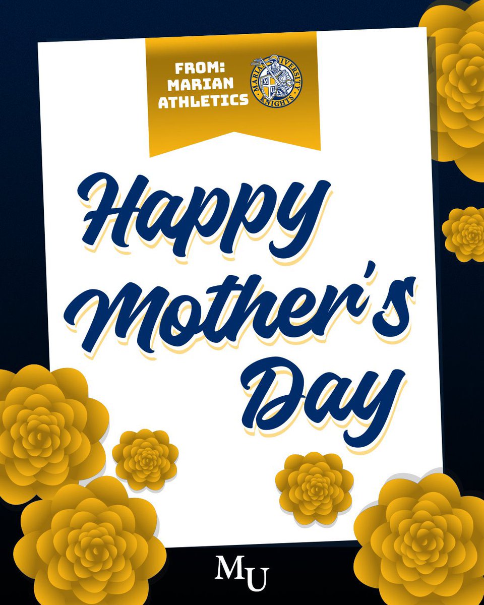 MUKnights's tweet photo. First coaches. Biggest fans. Forever supporters.

Happy Mother’s Day to all the incredible moms in the Marian Athletics family. ⚔️💙 https://t.co/LpygP2m6YP