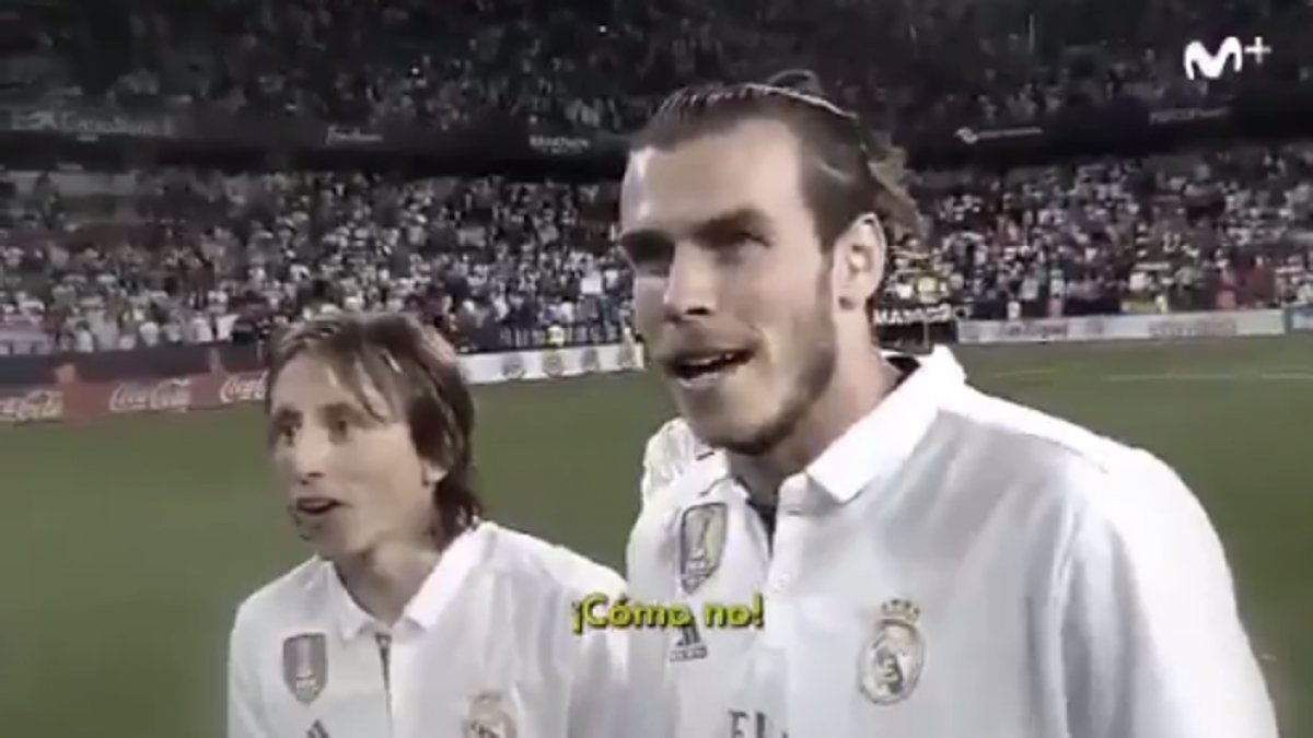 Los dos Bale Y Modric era su primer liga , creían que la copa estaba disponible esto es Made in la Liga