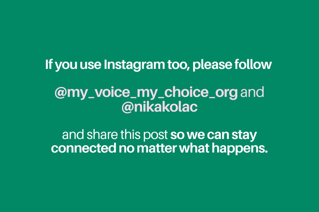 MVMC_24's tweet photo. We lost access to our main Instagram account that has more than a million followers. We are trying to get it back, but we honestly don't know what will happen. 
Help us remain visible, grow our community and fight to protect and advance reproductive rights in the EU. https://t.co/Y16whh2uN2