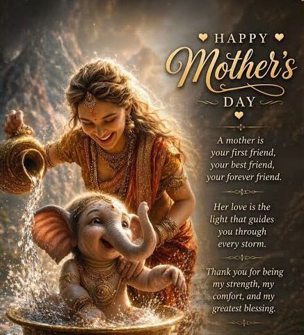 vishwananda's tweet photo. The Mother is the divine herself through her selfless service to the family. 
Her focus and care for everyone. Leaving her birth home and becoming a beacon of joy and love in a new family. Opening her heart so much that she can accommodate all as her own. This is the heart of the divine mother. Each mother is a unique part of the eternal divine mother. Loving, caring, fiercely protective, joyful, innocent, endless facets of Her beauty. Countless forms of the divine mother are present on this planet itself. Beyond the personality of this world, everyone is a spark of the divine. But how many times do we truly see them like that? We’re often stuck in the external and limited; however, this day and all other celebrations of the divine should remind you of that eternal loving reality behind everything. The deep love of a mother gives such a close glimpse of God’s own love. So much so that when Bhagavan, the SatGuru, incarnates in this world, his first connection is also with the mother. That endless divinity also longs for Her unconditional love and care, the innocent and fully offered self. And when the SatGuru’s divine self is revealed to the world, the verse written by Guru Arjan Dev Ji fits the SatGuru so perfectly. “gurdayv maataa gurdayv pitaa gurdayv suaamee parmaysuraa”. (Meaning- The Divine Guru is my mother, the Divine Guru is my father, the Divine Guru is my Lord and Supreme God.) May the divine mother shower her blessings on all. May all families, mothers, fathers, and children, be inspired to be with each other with love, care, joy, and peace. Happy Mother’s Day to everyone.