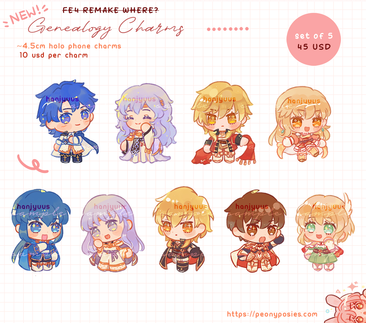 hanjyuus's tweet photo. SUPER late and sharing this on the last day of @TheEmblemCon but I'm at Block B and here's my new stuff this year!! Genealogy series to cope with no FE4 remake 😚 

I wasn't able to finish them in time, but Quan, Ethlyn and Tailtiu will be added soon! https://t.co/C7SYHfhTYs