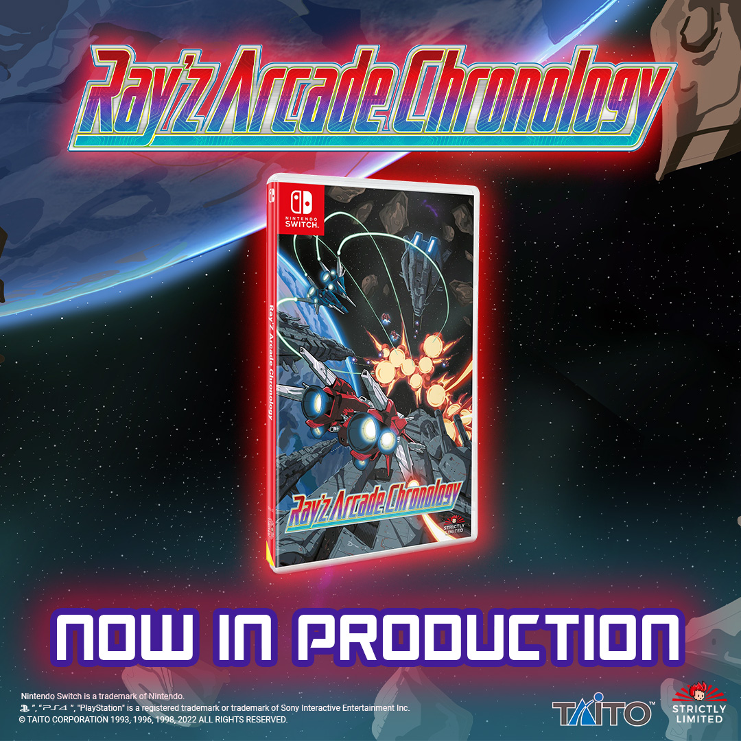 RealStrictlyLTD's tweet photo. Ray'z Arcade Chronology Update: The Nintendo Switch Limited Edition is now officially in production and scheduled to begin shipping on July 8, 2026. 📦

👉 https://t.co/Nqtl1cRmfw https://t.co/YNWWM5d4XD