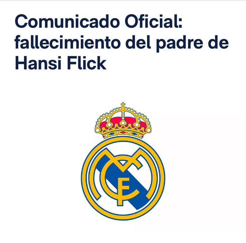 Ayer en la rueda de prensa de Hansi Flick se reían de la figura del fallecido Juanito

Hoy ha fallecido el padre del alemán y el Real Madrid lo lamenta 

VALORS y DEP